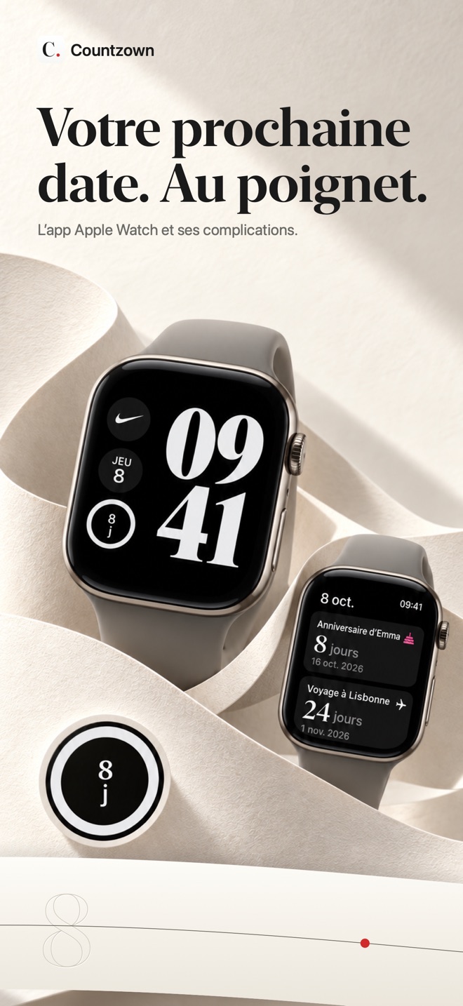 Comptes à rebours sur Apple Watch
